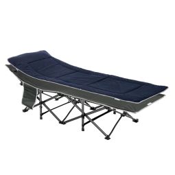 Cama de campismo 188x64,5x53 cm aço e tecido oxford color azul Outsunny