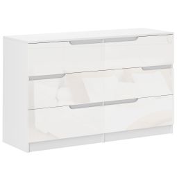 Cómoda com 6 gaveta 120x40x75 cm color blanco Homcom