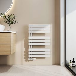 Emke toalheiro água quente 762x500mm, 397w, branco, ligação lateral