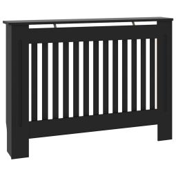 Cobertura de radiador 112x19x81,5 cm mdf preto