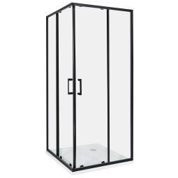 Cabine de duche tela 80 x 80 x 185 cm preto