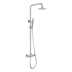 Conjunto de duche monocomando monza–níquel–chuveiroø20–aço inox