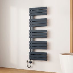 Emke toalheiro elétrico 1320x500 mm cinza antracite 800w Wi-Fi ipx4