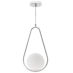 Pendente - fab - aimee - cromo - metal - vidro - E27