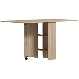 Mesa dobrável 75x140x74 cm color marrón Homcom, casa - cozinha