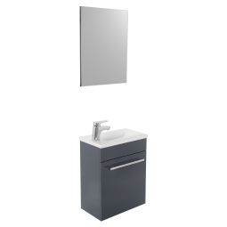 Ondee - lavatório nino - com espelho - 44cm - cinzento