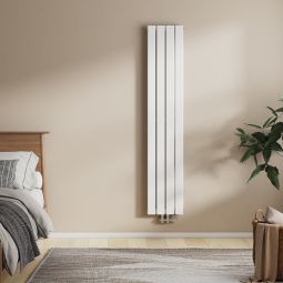 Emke radiador vertical plano monocamada, conexão central, branco, 160x30 cm
