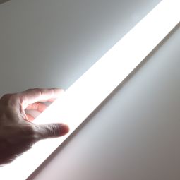 Luminárias LED 120cm 36w 6000k branco frio, difusor mate