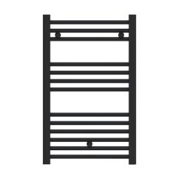 Radiador toalheiro de agua ocean preto 803x550mm