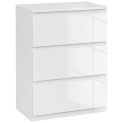 Cómoda com 3 gaveta 55x34x75 cm color blanco Homcom