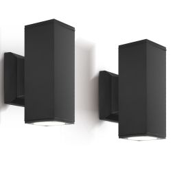 Aigostar candeeiro de parede exterior, gu10, retangular, ip65, sem lâmpadas