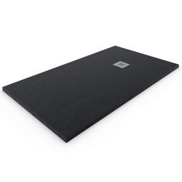 Base de duche em resina extraplano. Preto 75x180cm