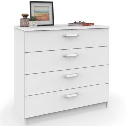 Cômoda de Quarto, Sinfonier 4 Gavetas,  briebe prakt branco
