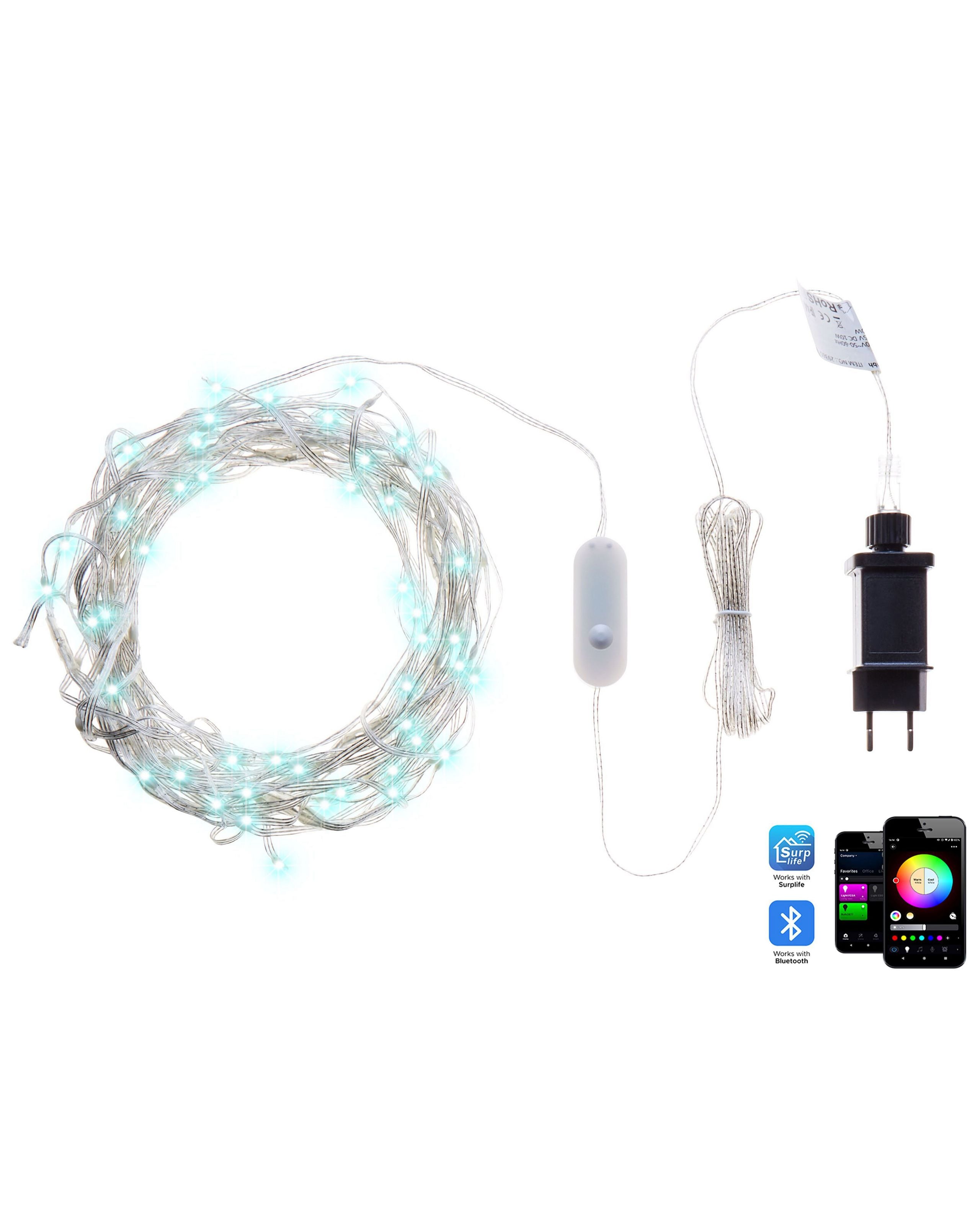 Cortina de luzes LED inteligente com a app kulusuk 150 x 320 cm multicolor