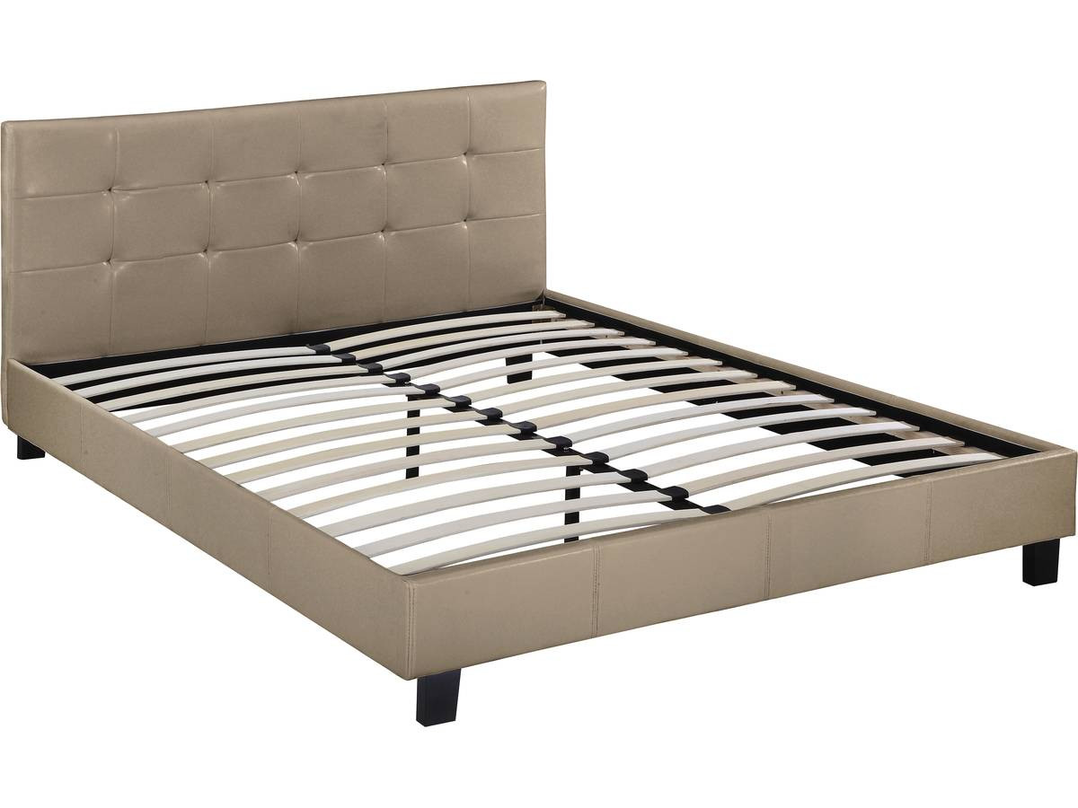 Cama"julia" - 160 x 200 cm - acastanhada