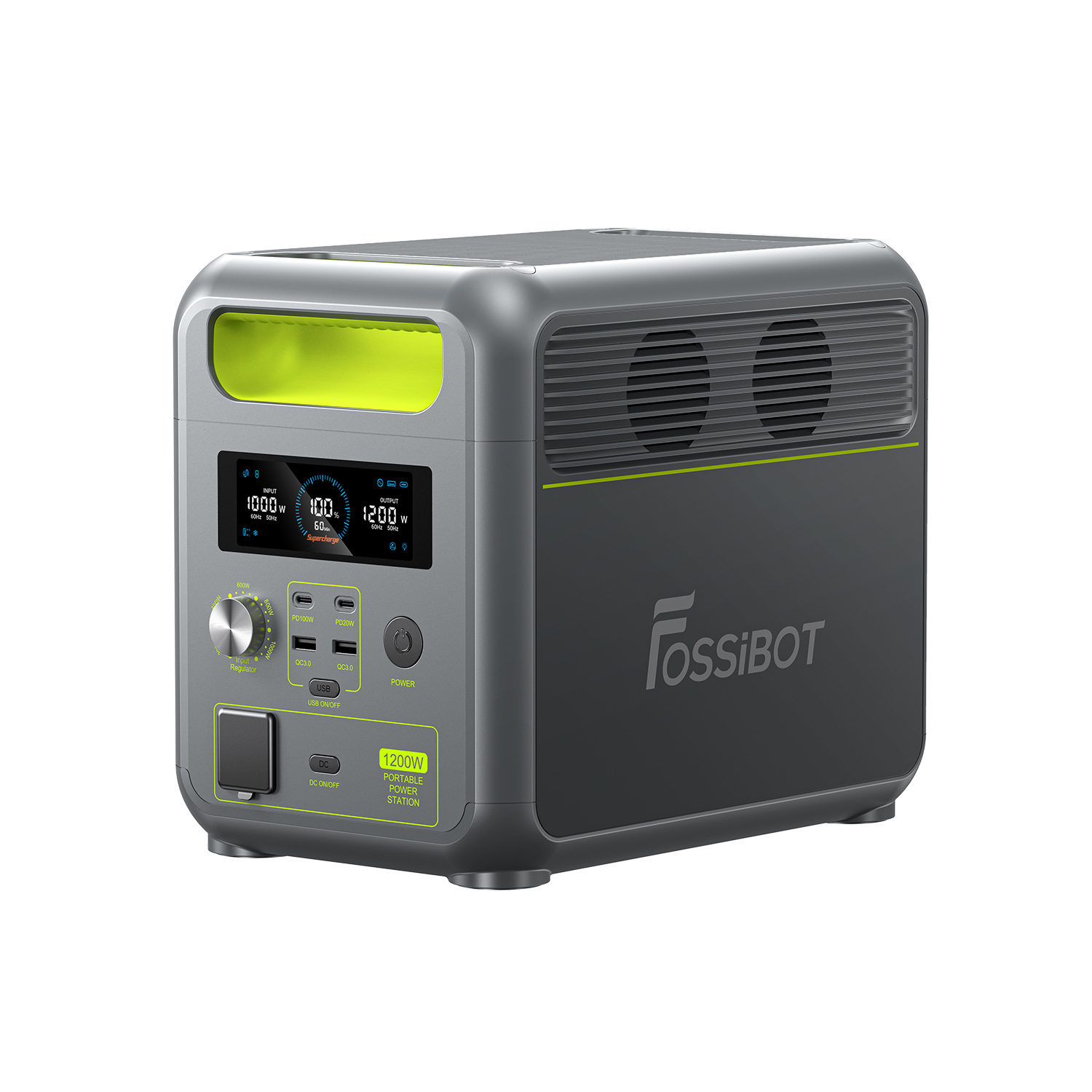 Fossibot - central elétrica portátil de viagem 1024wh 1200w