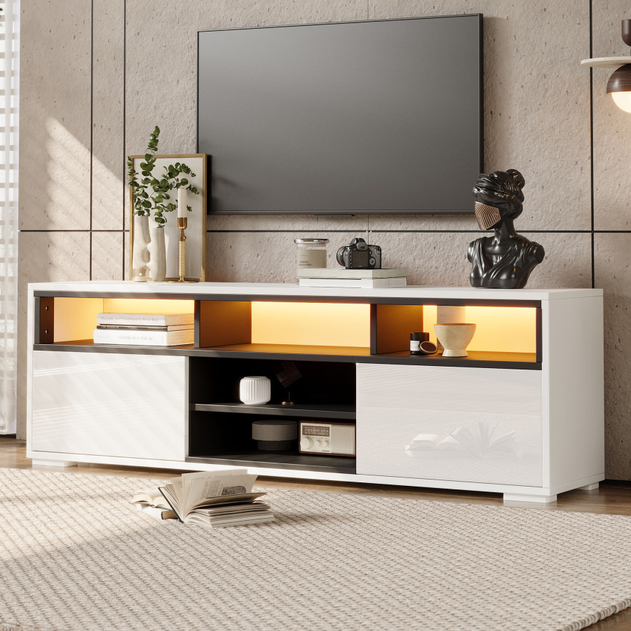 Móvel de tv com LED branco 50x150x35cm