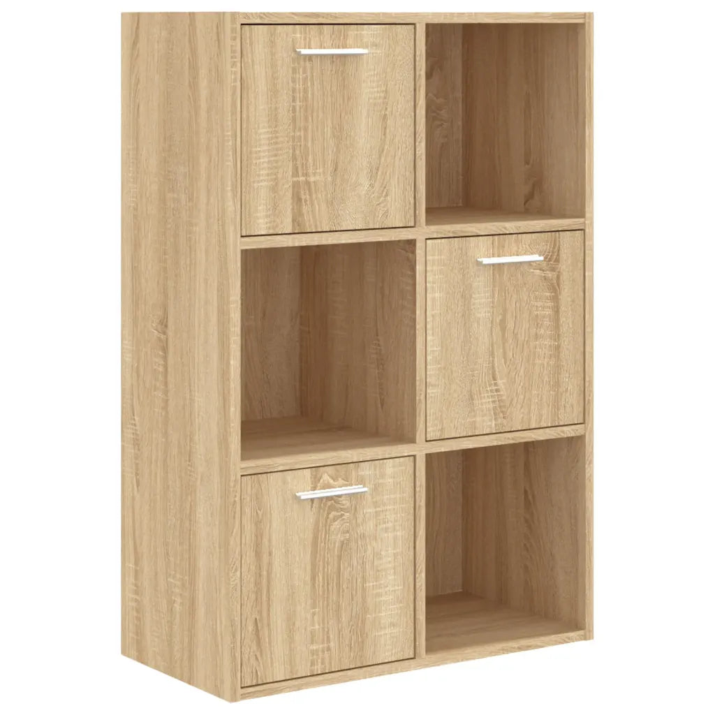 Armario de almacenamiento moderno con estantes de madera 60
