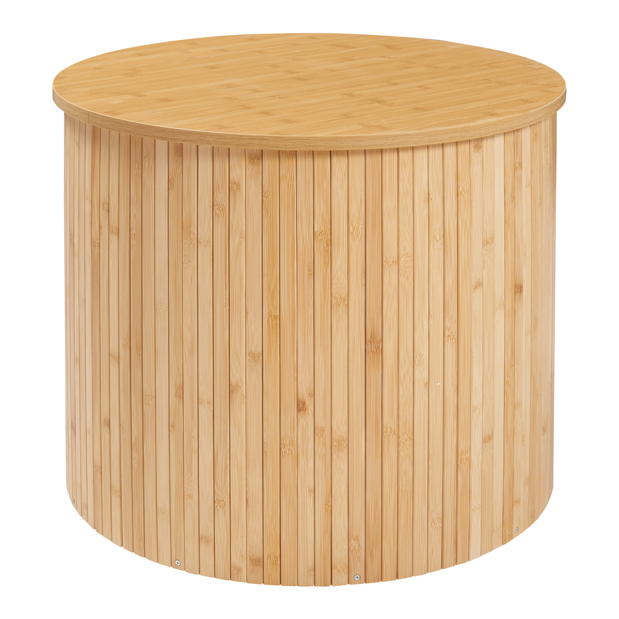 Mesa de centro LEDepid 48xø60 cm natural [en.casa]