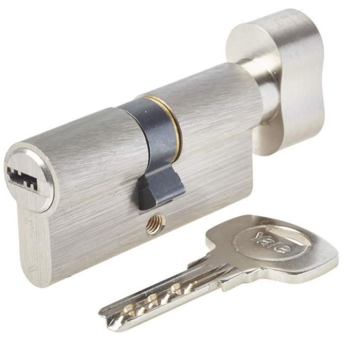 Cilindro de fechadura de botão - yale - yc1000+ - 30x30 mm - 6 pinos - aber