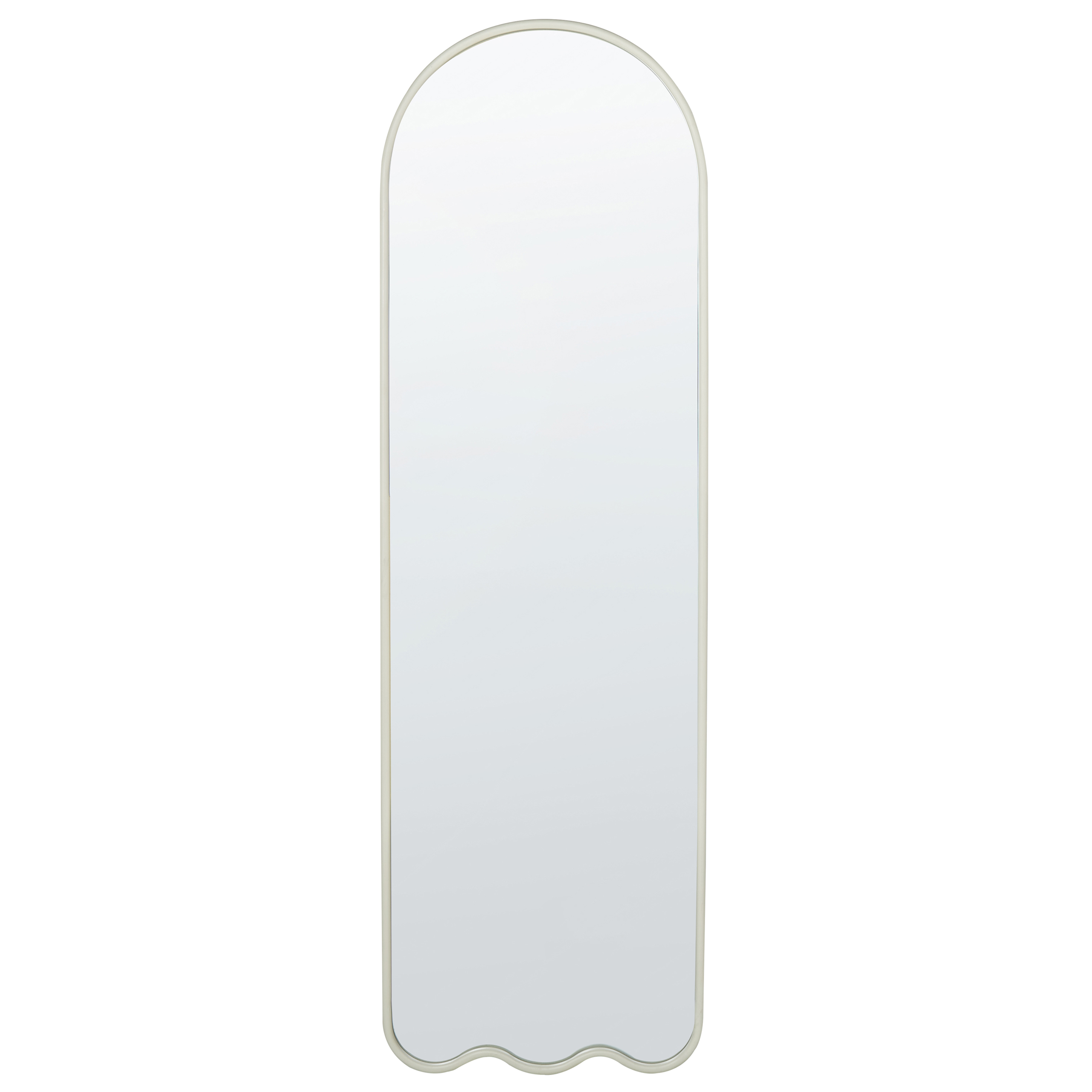 Espelho bussy 45 cm 145 cm metal branco creme
