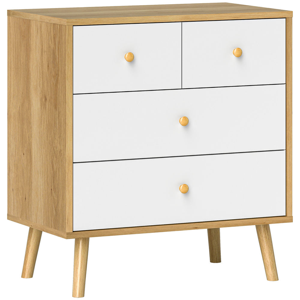 Cómoda com 4 gaveta 60x35x65 cm color marrón Homcom