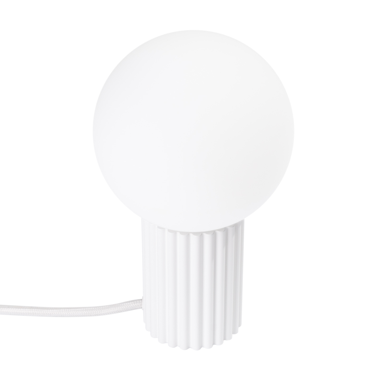 Candeeiro de mesa halo 1 branco alumínio/vidro 12x19x12cm