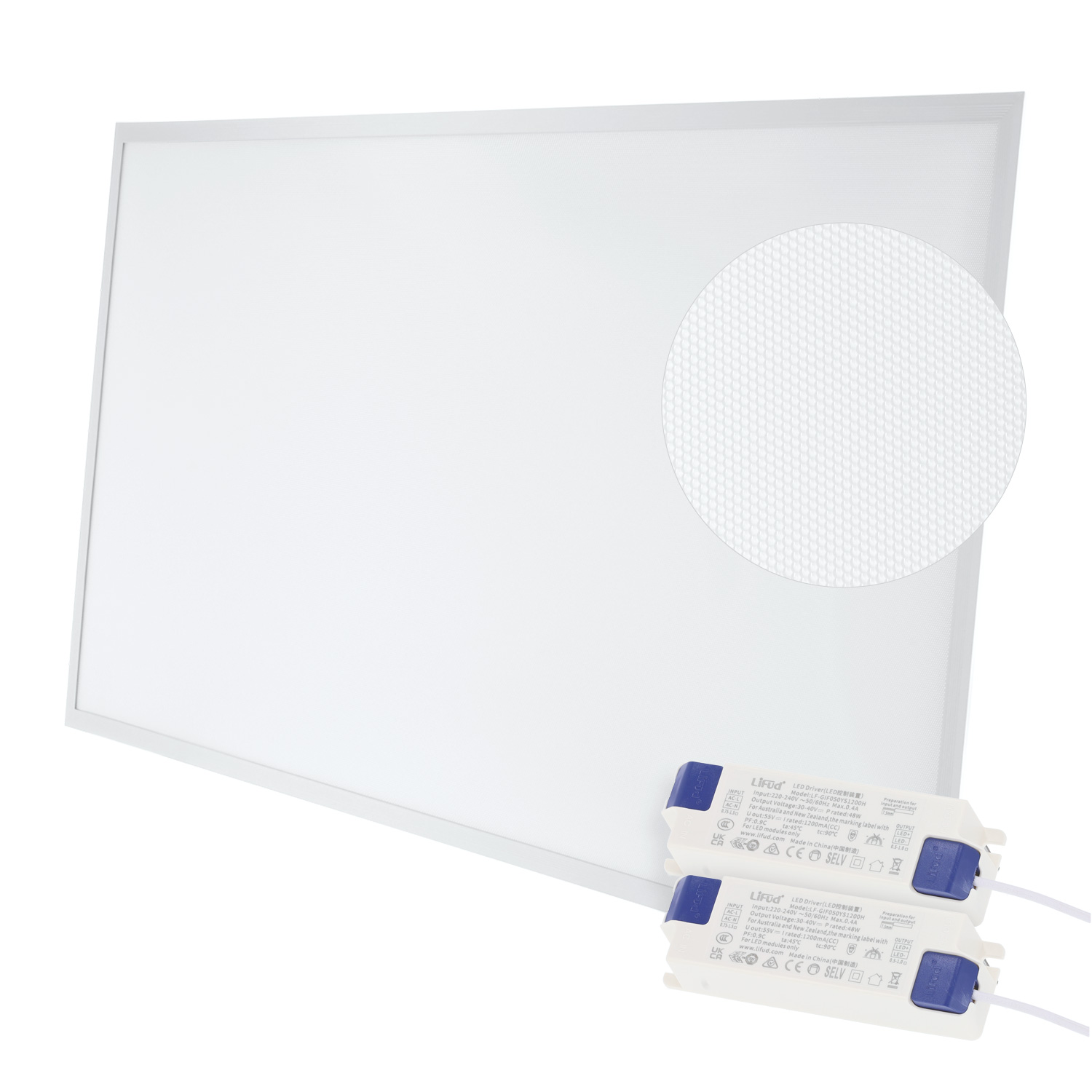 Painel LED 100w 10000lm 4000ºk 120x60cm 40.000h driver lifud ugr17