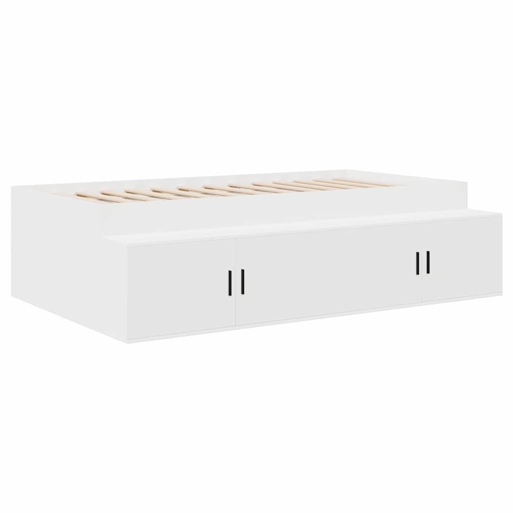 vidaXL cama con almacenamiento con almacenamiento blanco 100 x 200 cm