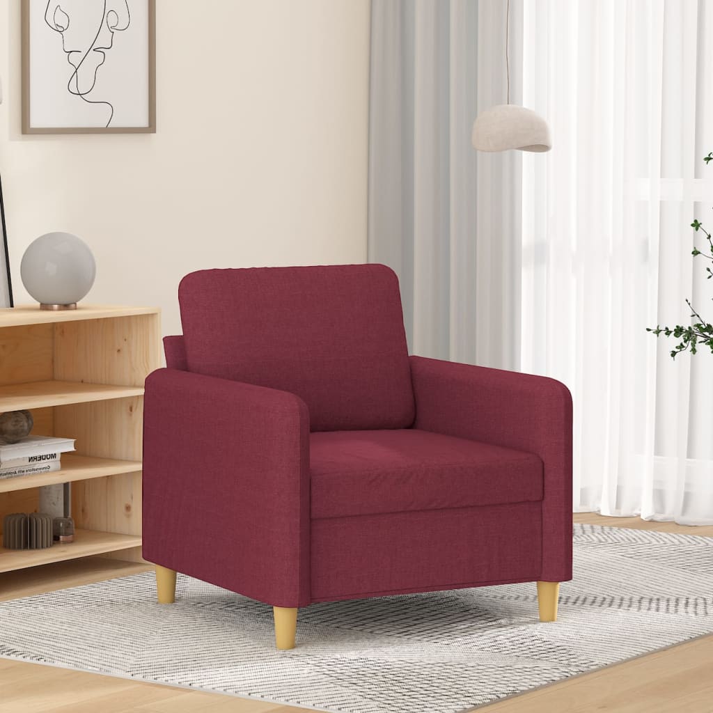 Poltrona 60 cm tecido vermelho tinto ewg5951