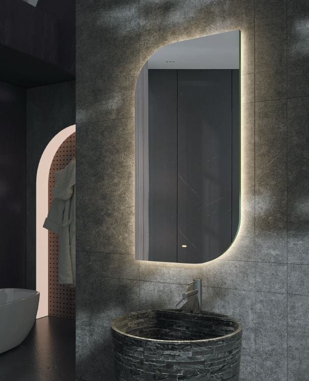 LEDimex-espelho cardiff 110x60 retangular retroiluminado quente