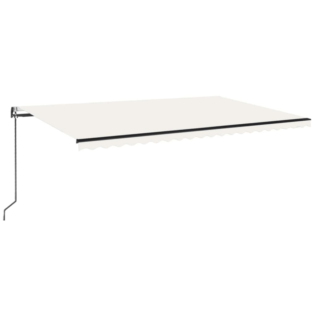 Toldo automático com LED e sensor de vento 500x350 cm cor creme