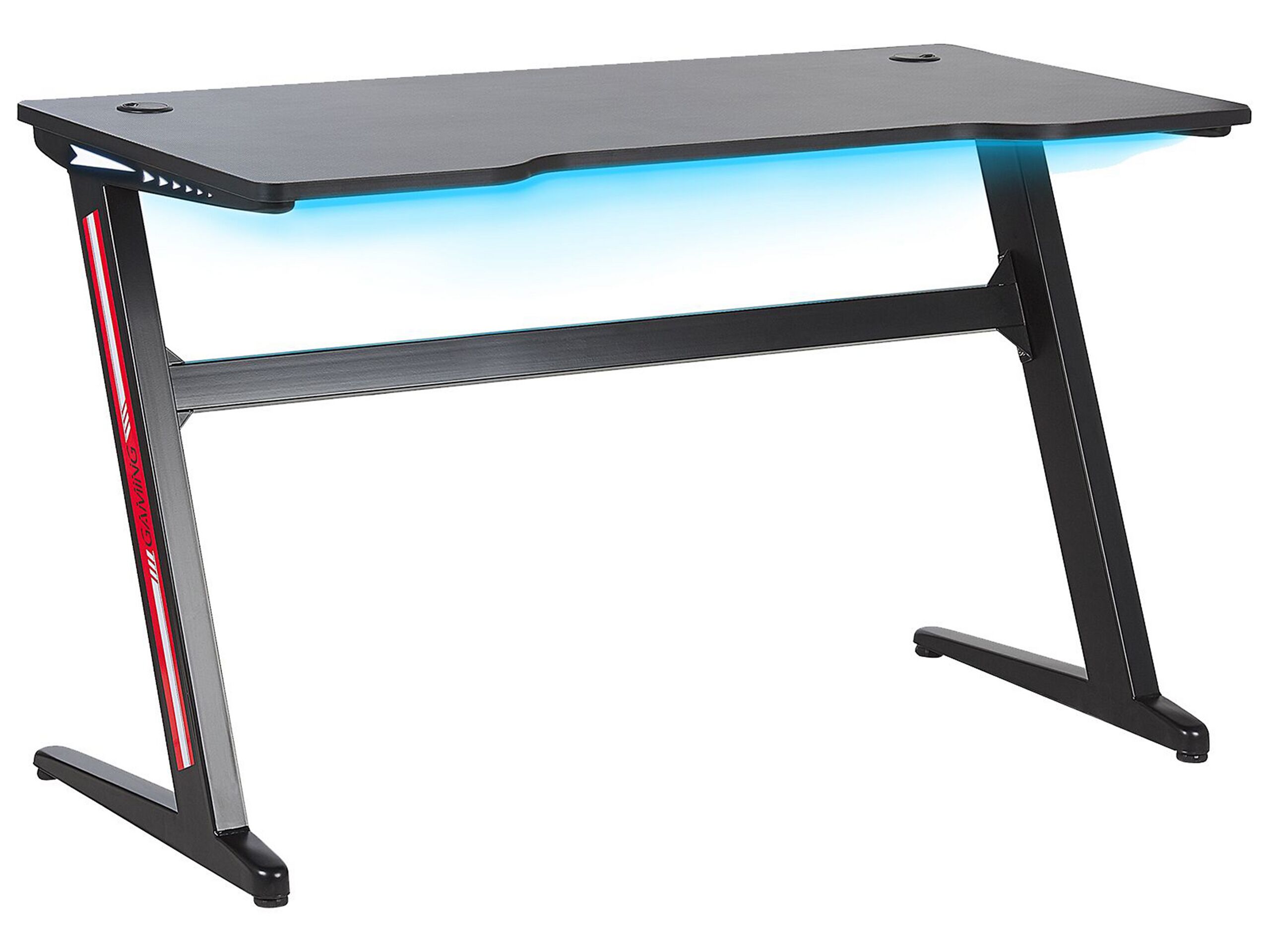Secretária de jogos darfur 120 cm 60 cm LED rgb preto