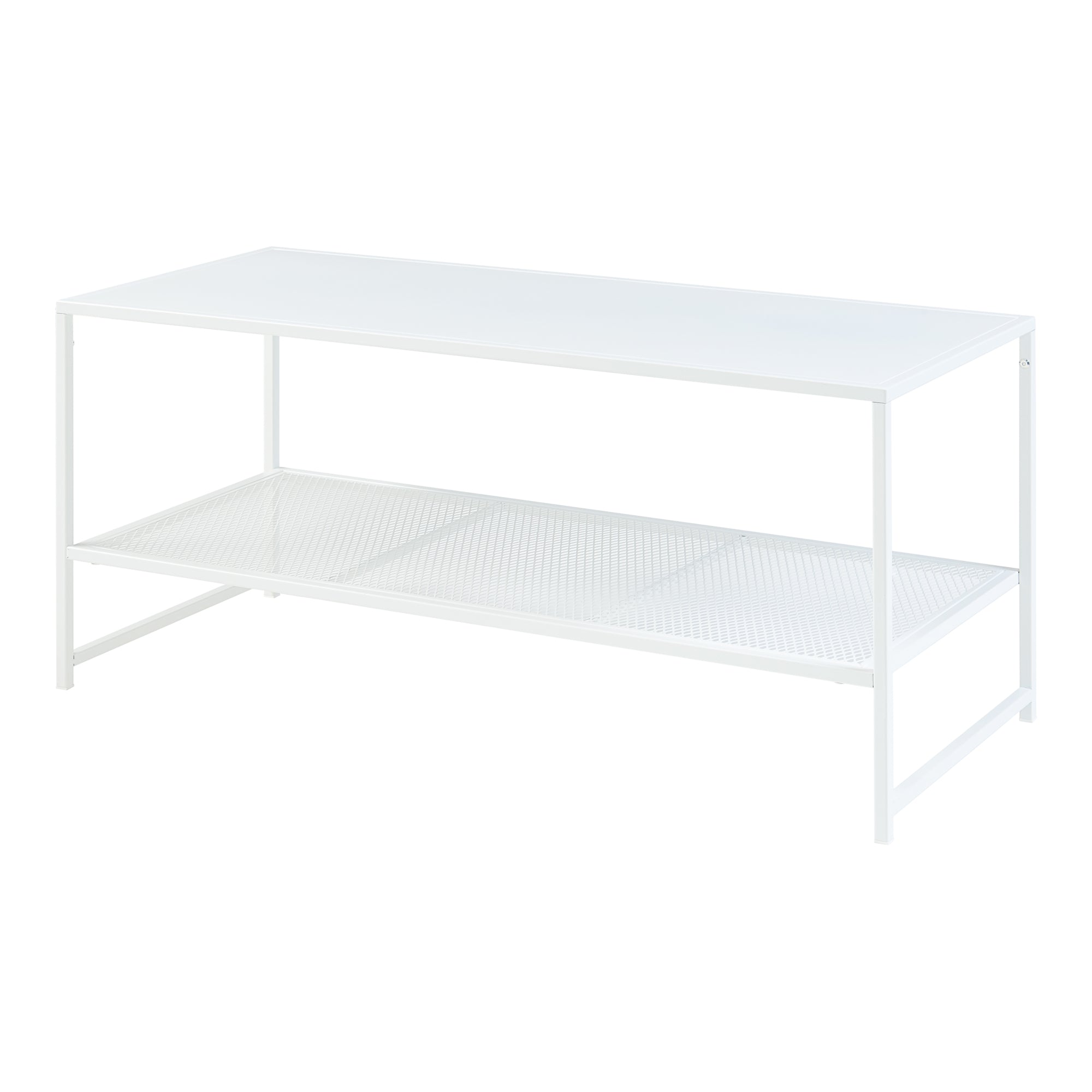 Mesa de centro - helloshop26 - console de apoio - aço - 102 x 43 cm - cinza