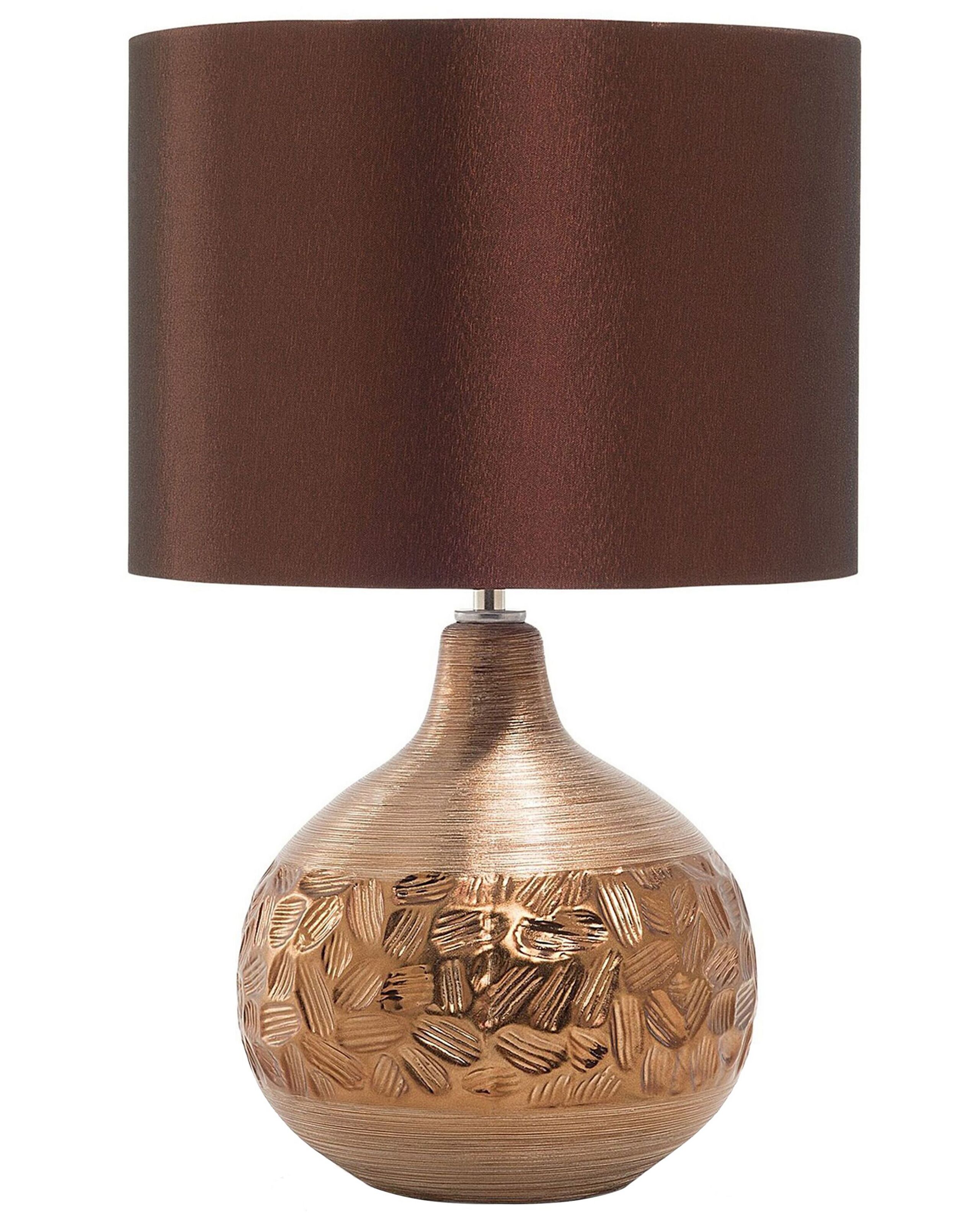 Candeeiro de mesa yakima porcelana castanho