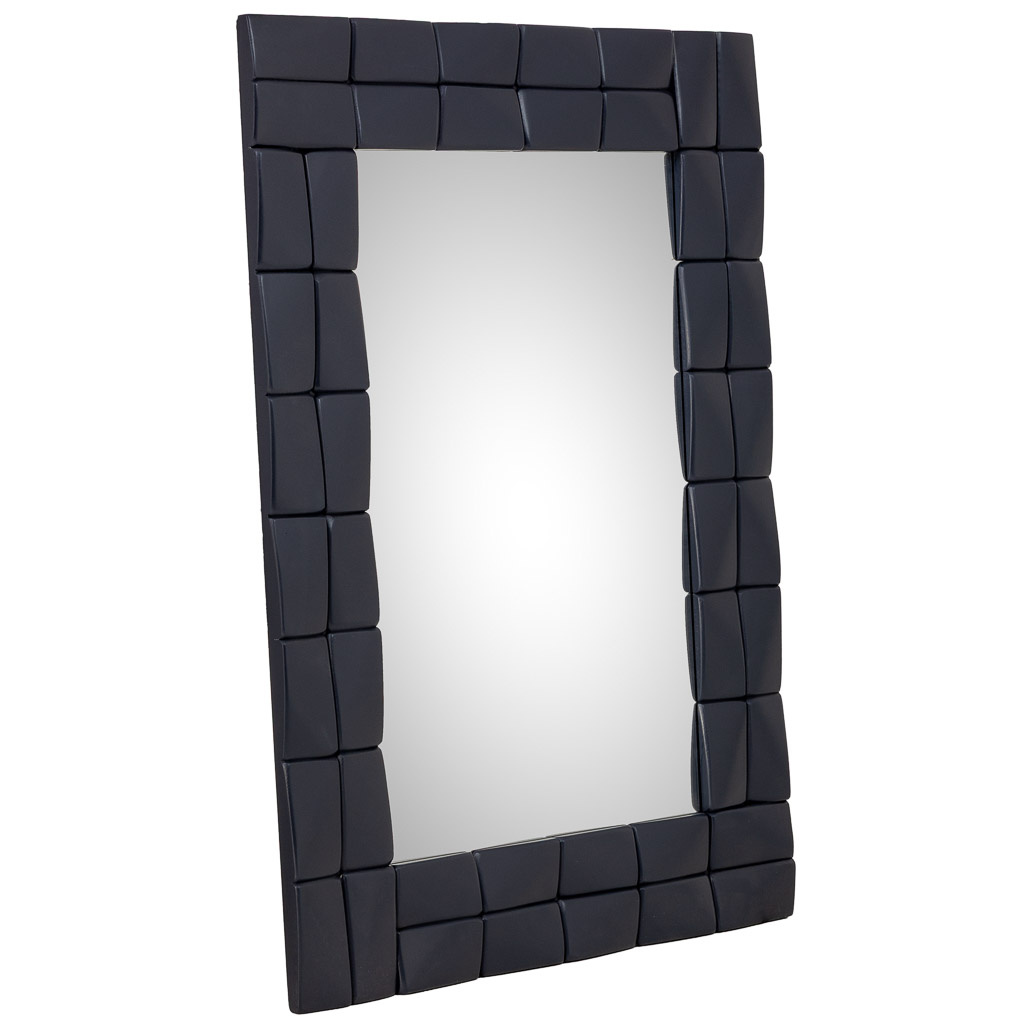Espelho de madeira preto 62x2.5x84h cm