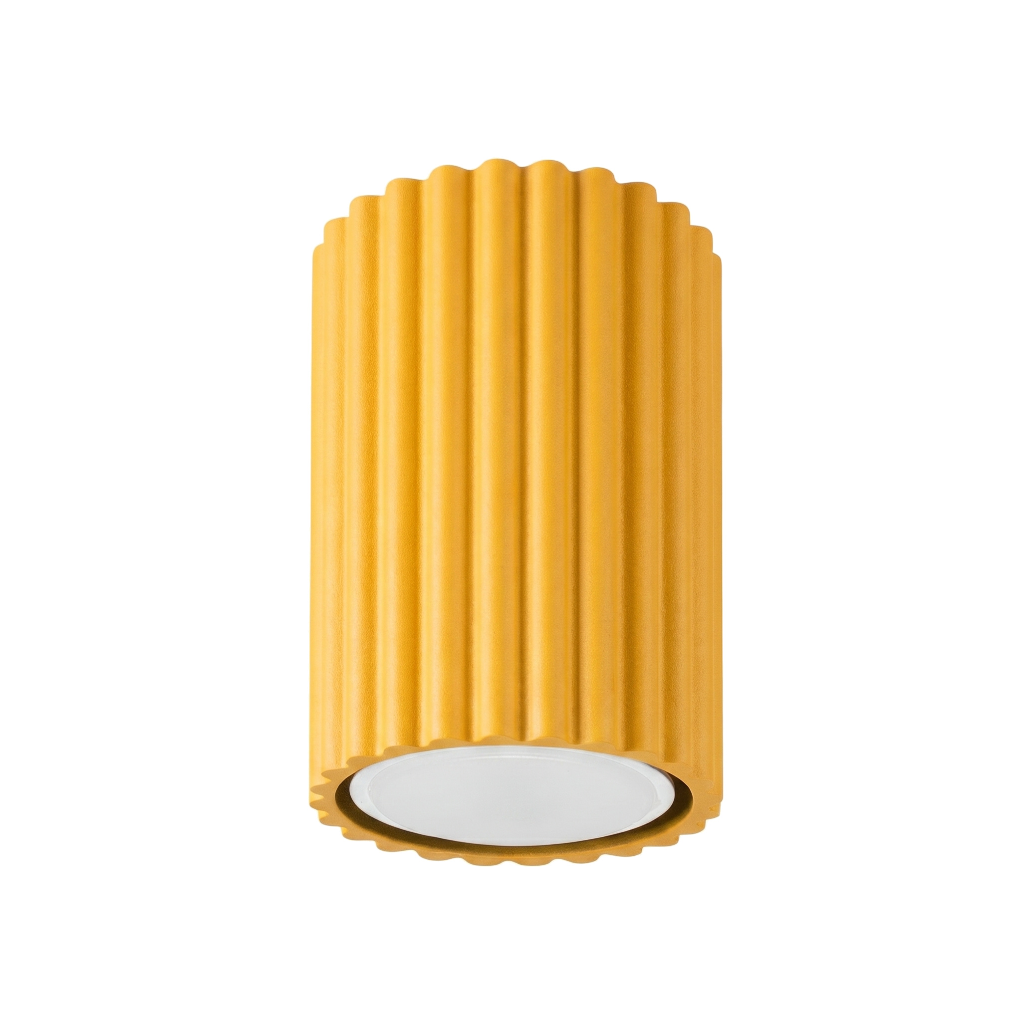 Plafons karbon 1 amarelo alumínio 6.5x10x6.5cm