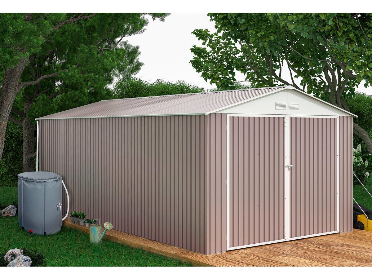 Garagem metálica "nevada" - 18,56m² com calha e coletor de água