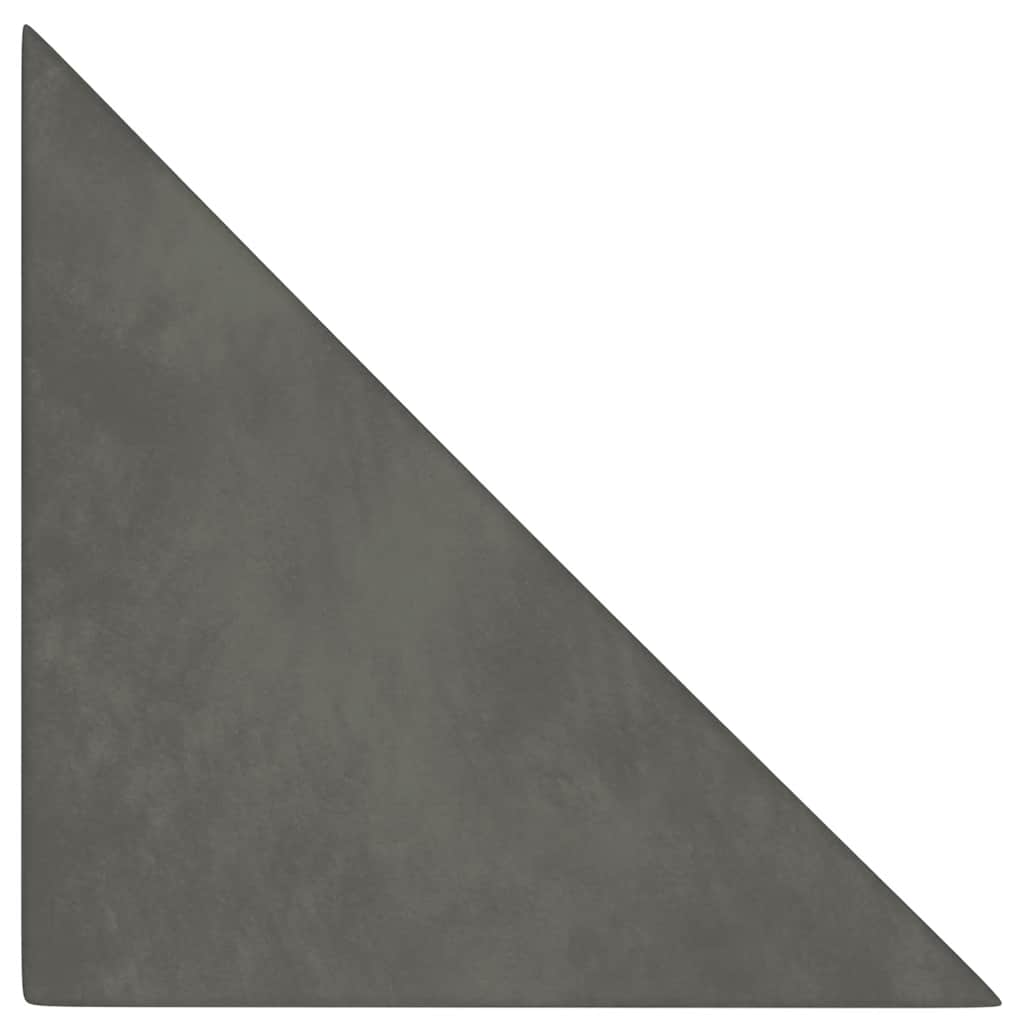 Painel de parede 12 pcs 30x30 cm veludo 0,54 m² cinza-escuro