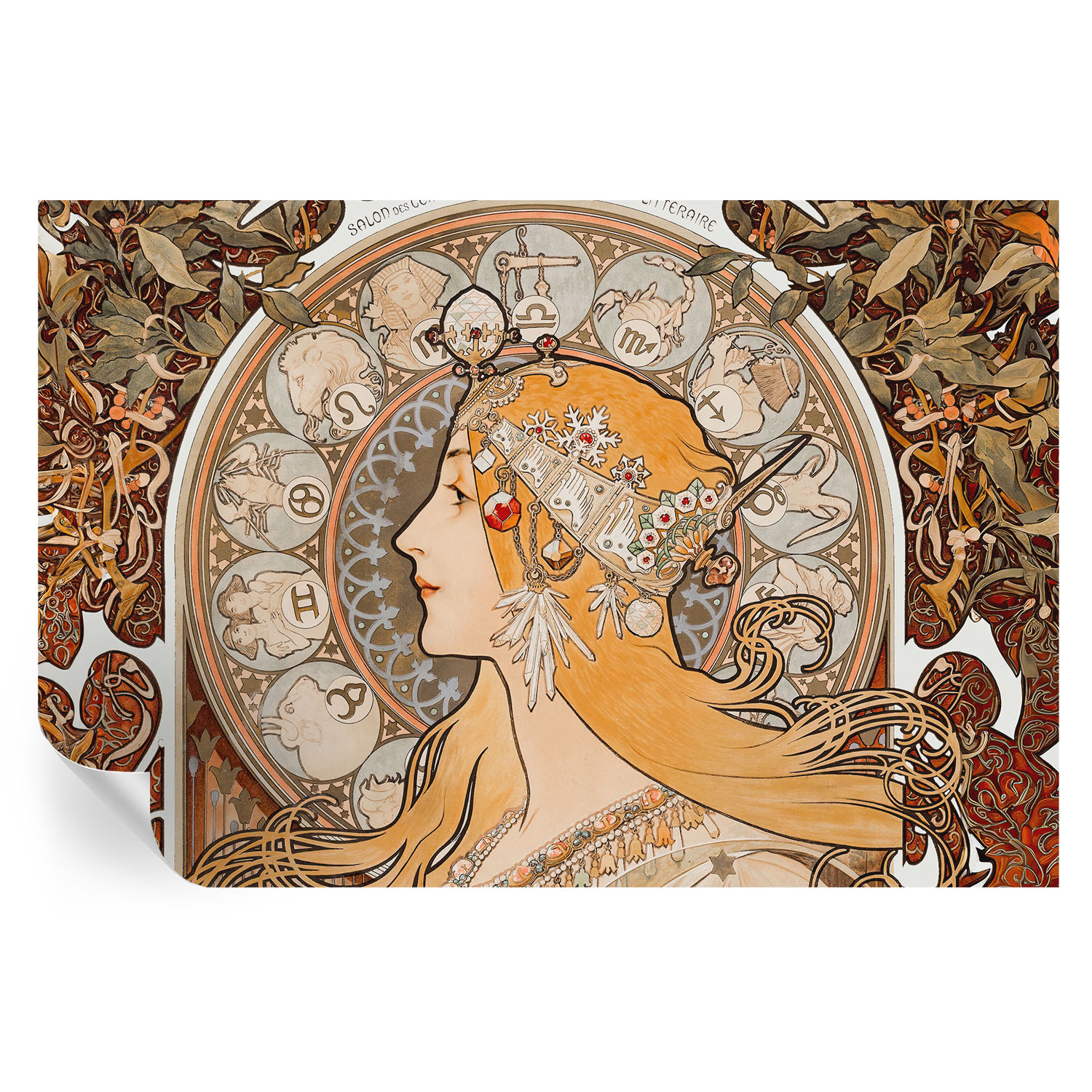 Papel de parede autocolante elegância zodiacal 104x152 tulup