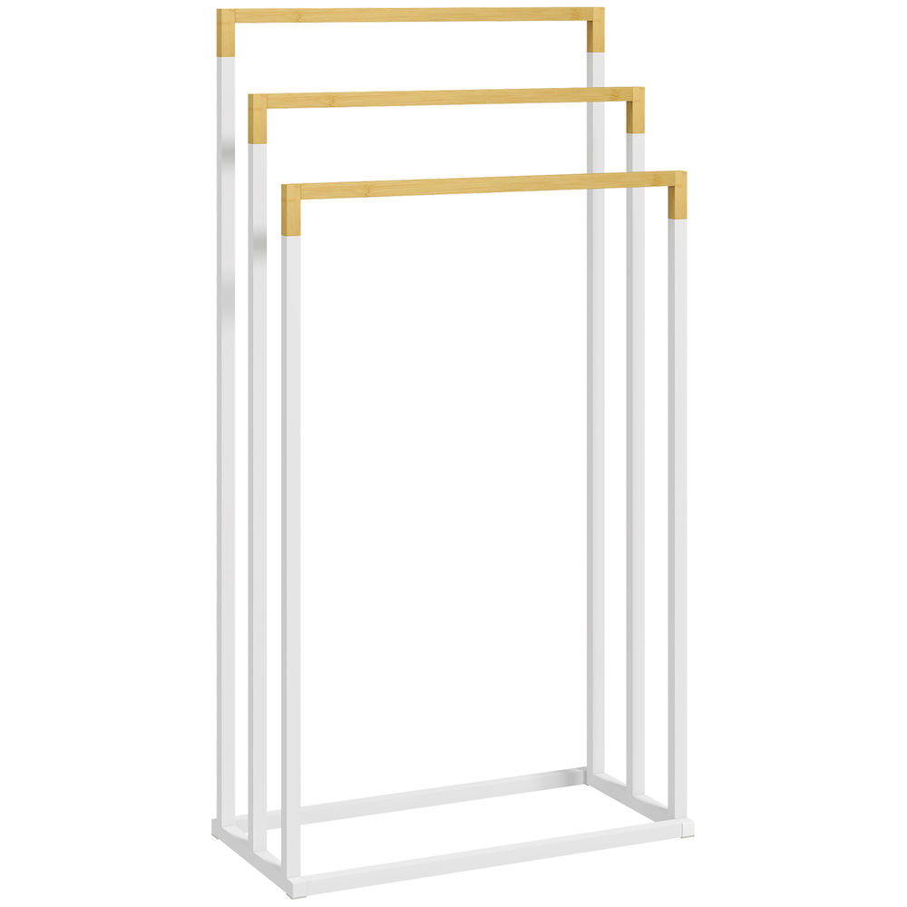 Toalheiro de pé 45x22,5x86 cm aço bicolor kleankin, casa - casa de banho