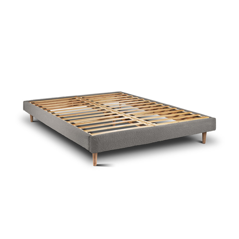 Estrutura de cama ascot graphite 200 x 160 cm altura 30 cm indream