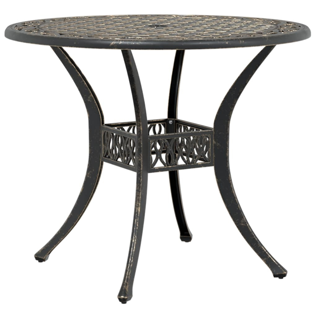 Mesa de jardim ø90x75 cm alumínio fundido bronze