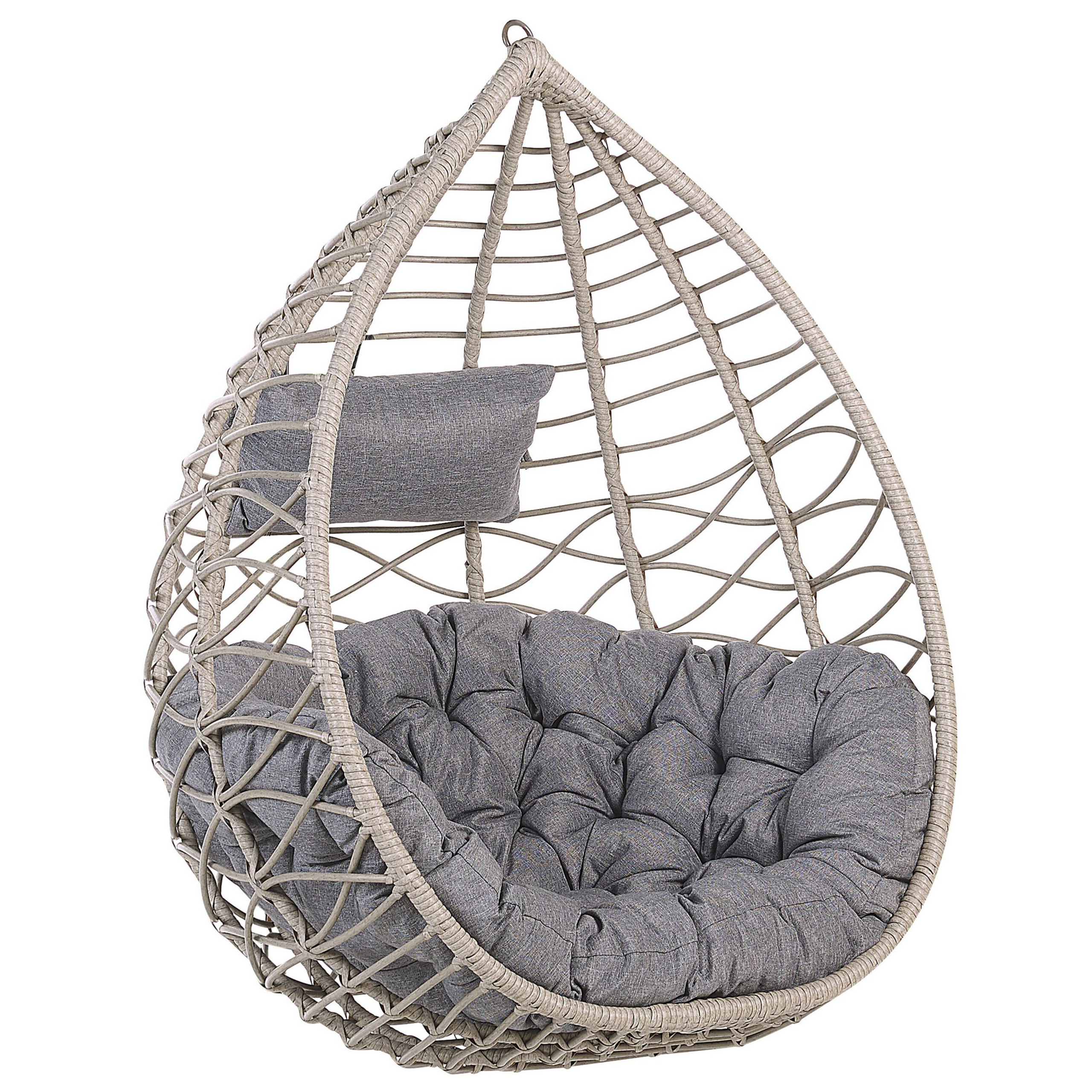 Cadeira suspensa arsita rattan sintético cinzento