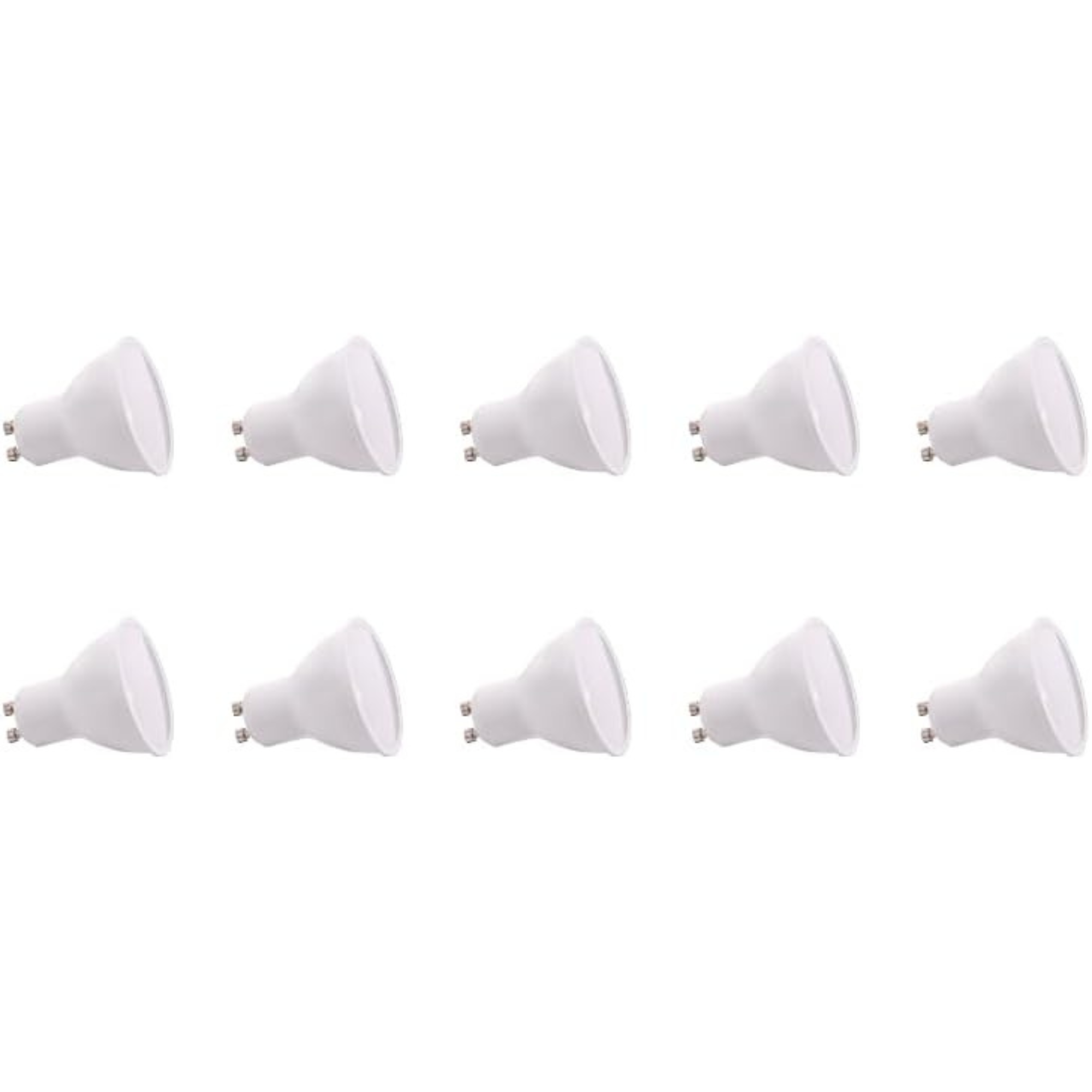 Pack de 10 lâmpadas LED gu10 reguláveis ​​7w 4200k branco neutro