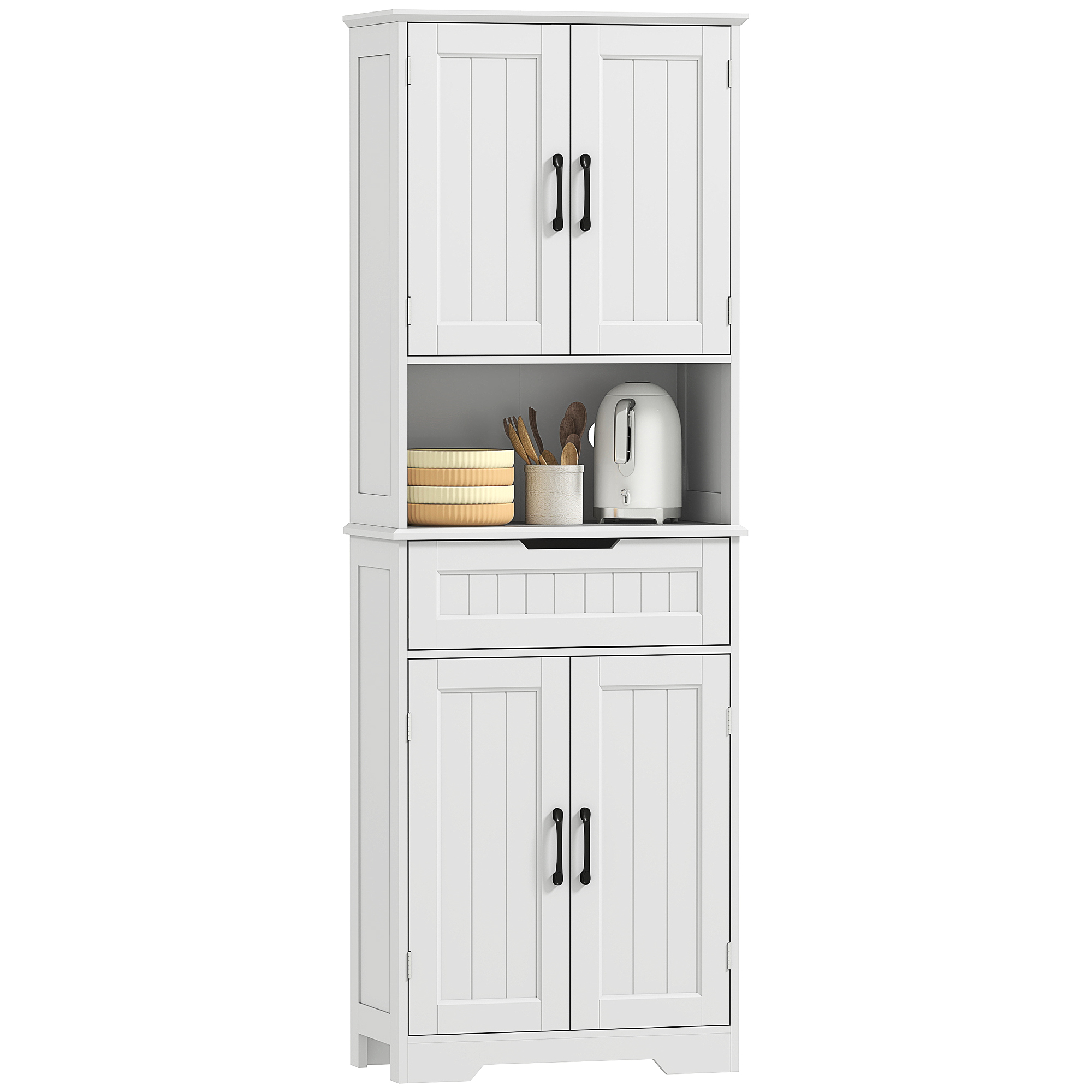 Aparador para sala de estar em mdf branco 60x30x172 cm