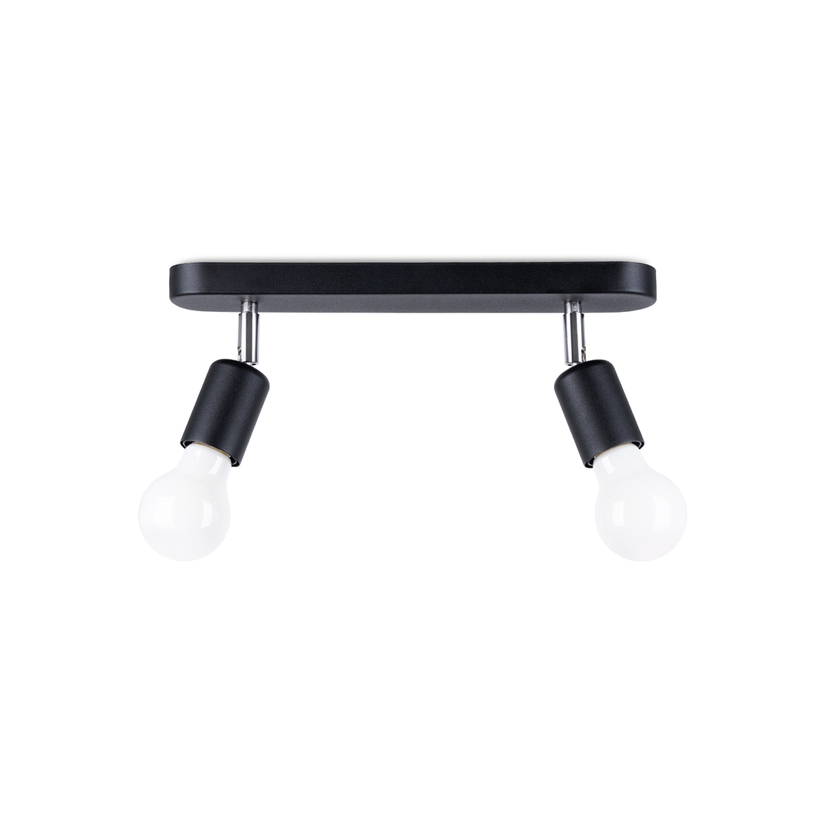 Lámpara de techo fornes 2 negro acero 33x13.5x6cm