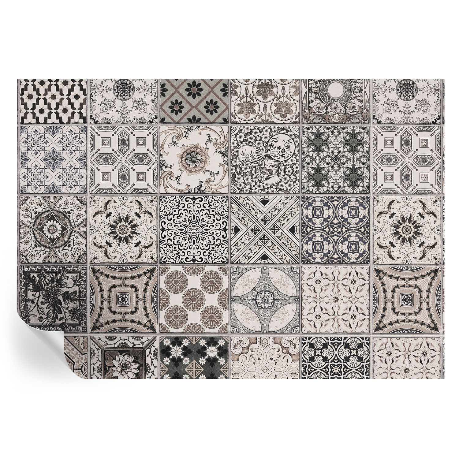 Papel de parede adesivo padrões de azulejos 208x146 tulup