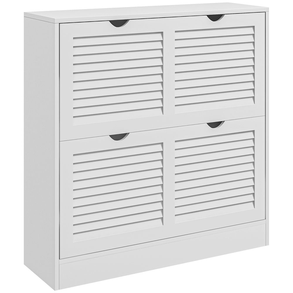 Sapateira 81,5x25x83 cm aglomerado de madeira e mdf color blanco Homcom