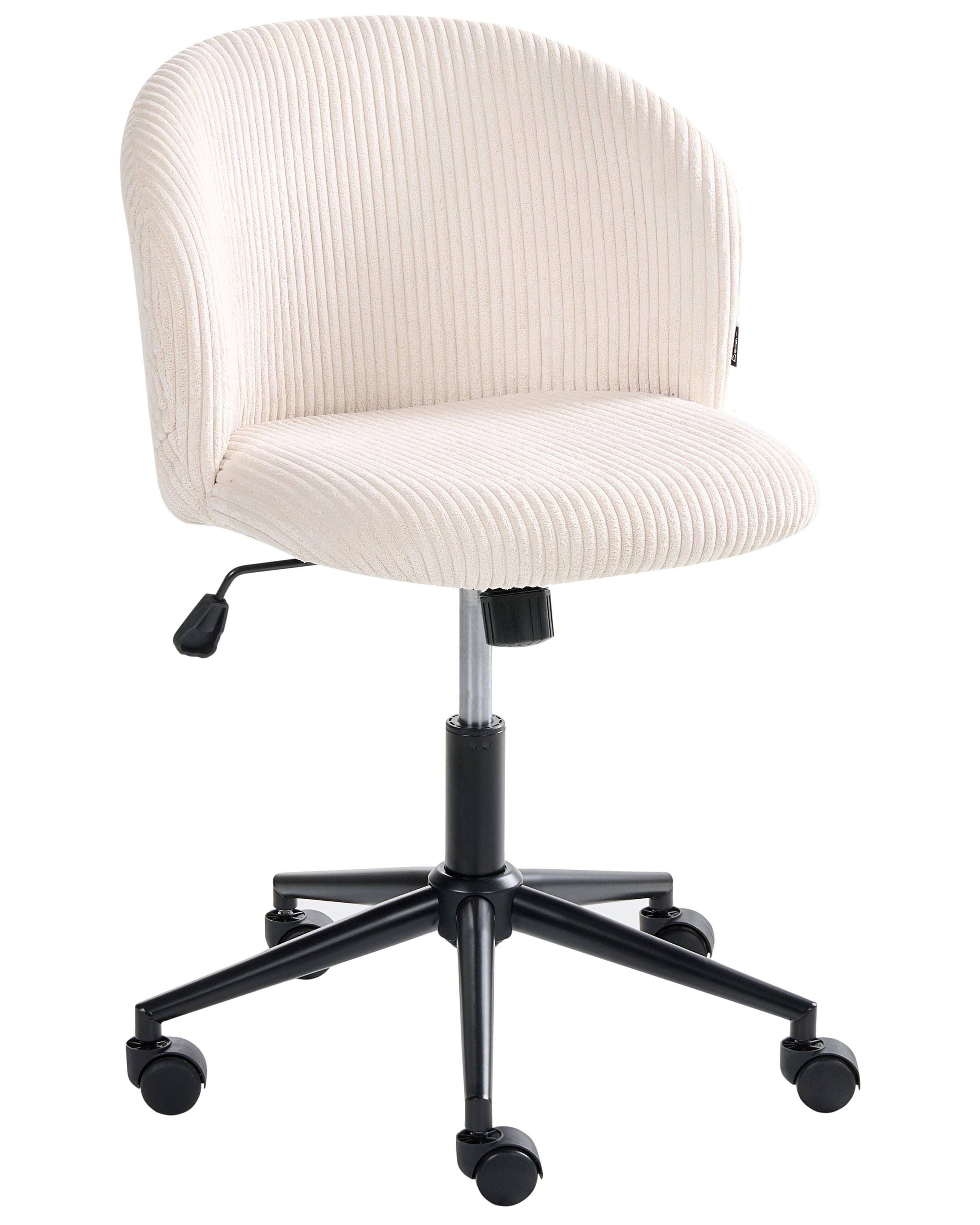 Cadeira de escritório miles bombazine branco creme